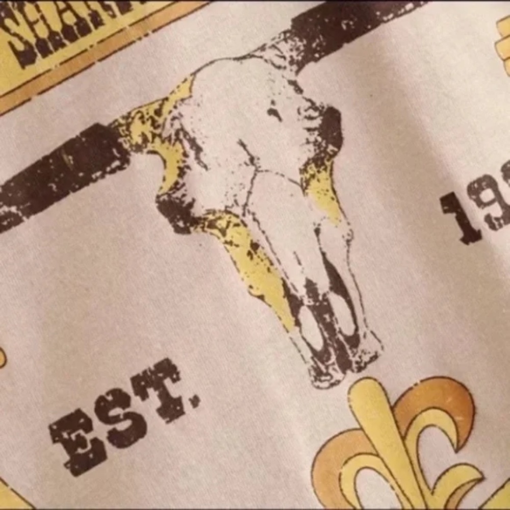Bohemian Eagle Angel Western Graphic Cream Tee - Picture 7 of 7